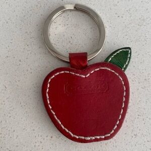 Coach Vintage Leather Apple Keychain Bag Charm FOB